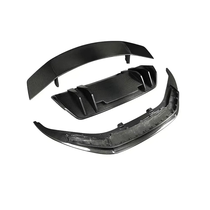 V Style Dry Carbon Fiber Front Body Kit for R8 Carbon Fiber With Car Bumper Lip Rear Wing Spoiler Rear Diffuser Lip